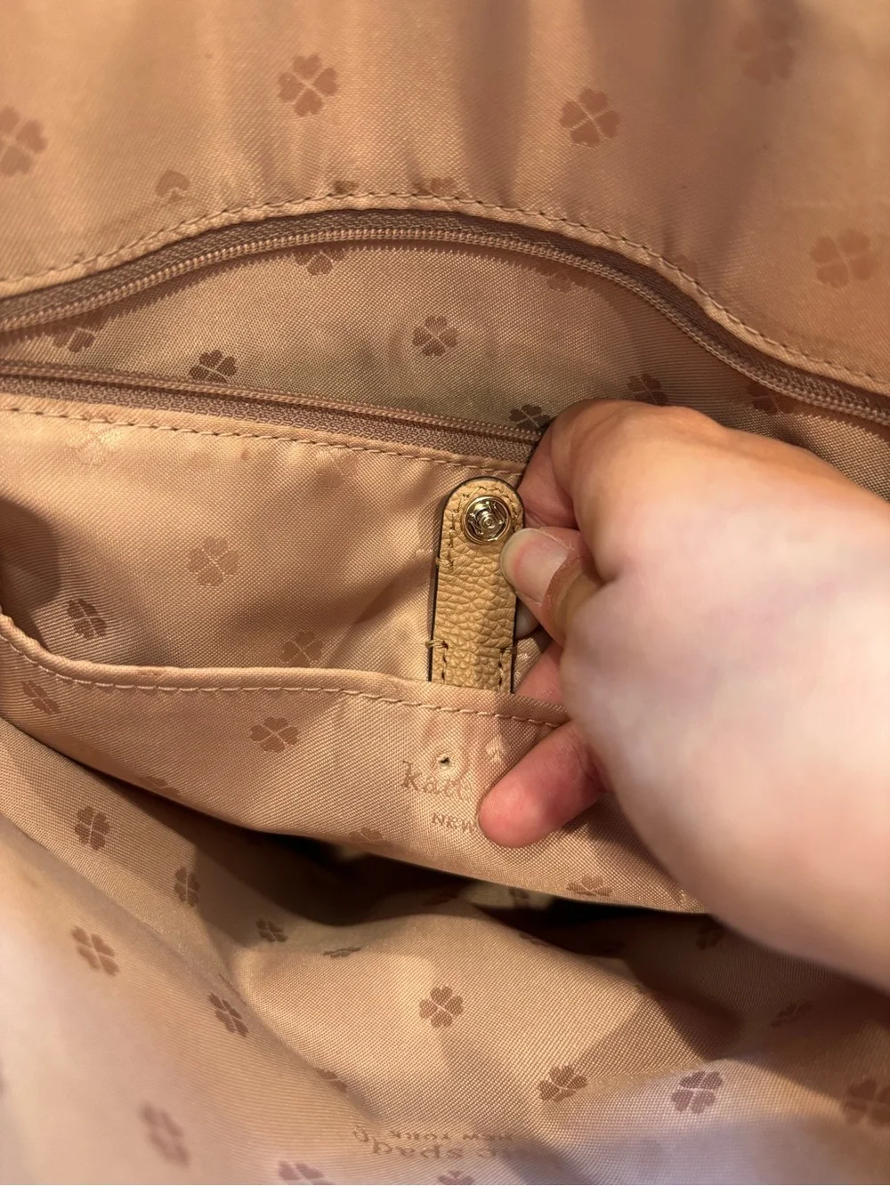 kate spade tan pebble leather satchel